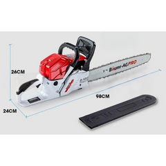 Commercial Petrol Chainsaw with 22" Bar, E-Start & Top Handle