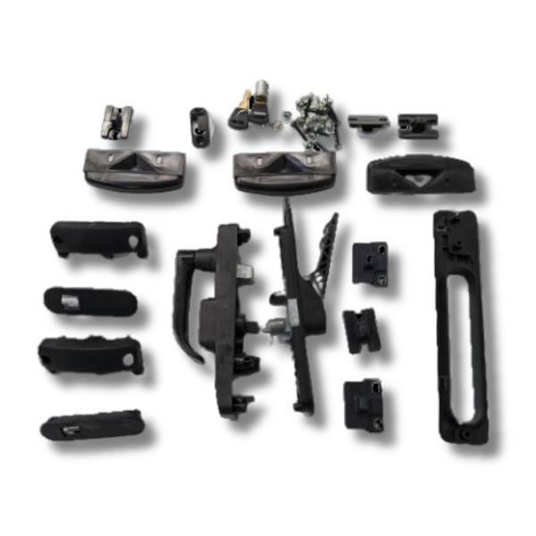 Complete Black Door Lock For Left Hand Hinge-Off Grid Living Supplies Australia