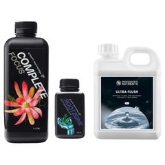 Complete Focus 1L & Rootzone 250ml with Ultra Flush 1L Kit - Professor's Nutrients-Off Grid Living Supplies