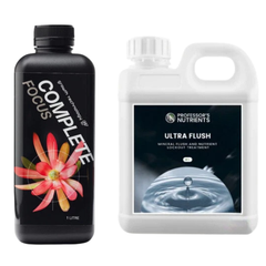 Complete Focus 1L & Rootzone 250ml with Ultra Flush 1L Kit - Professor's Nutrients-Off Grid Living Supplies