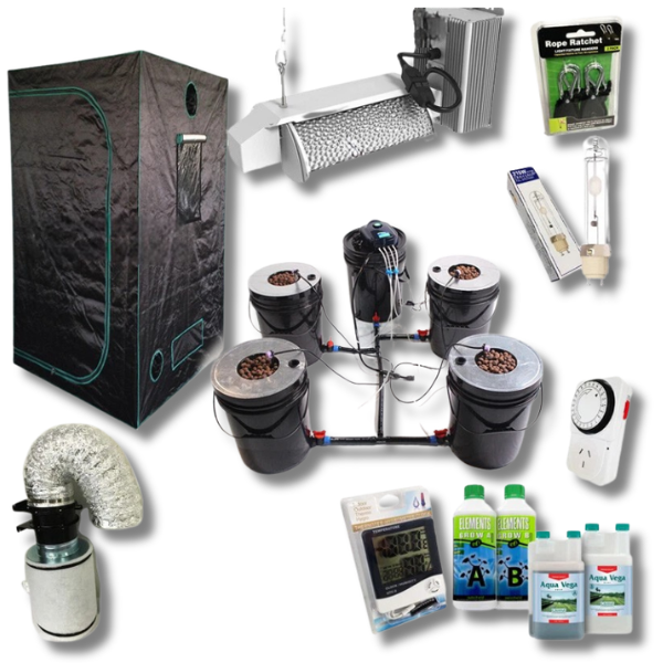Complete Hydroponics Grow Tent with 315W CMH Light and Deep Water Culture System-Off Grid Living Supplies