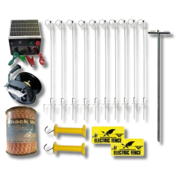 Complete Solar Strip Cell Grazing Electric Fence System for Farm Use-Off Grid Living Supplies Australia