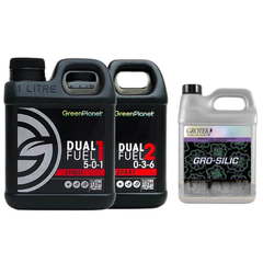 Dual Fuel 2x1L Base Nutrients or GRO Silic Supplement - GreenPlanet-Off Grid Living Supplies