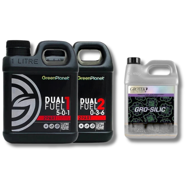Dual Fuel 2x1L Base Nutrients or GRO Silic Supplement - GreenPlanet-Off Grid Living Supplies