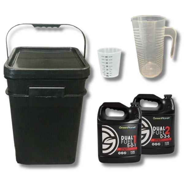 Dual Fuel 2x1L Mixing Kit with 21L Bucket and 2L Jug - GreenPlanet-Off Grid Living Supplies