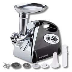 Electric Meat Grinder & Stainless Steel Mincer with Sausage Filler & Kibbe Maker - Black-Off Grid Living Supplies Australia