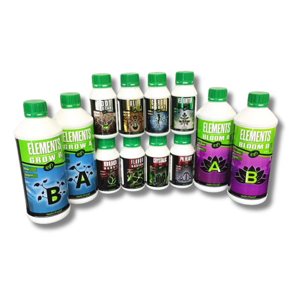 Element Growth and Bloom A&B 4x1L with 8 Bottle Try Pack - Nutrifield-Off Grid Living Supplies