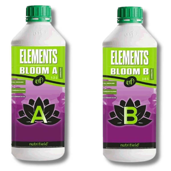 Elements Bloom A&B 2x1L Set for Indoor Growing - Nutrifield-Off Grid Living Supplies