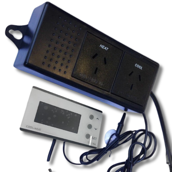 Fan & Heat Mat Thermostat Temperature Controller for Hydroponics Grow Rooms-Off Grid Living Supplies