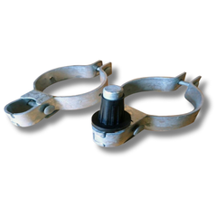 Farm Gate Hinge Kit 100NB Clamp-On Hinge Set - BosAg-Off Grid Living Supplies Australia