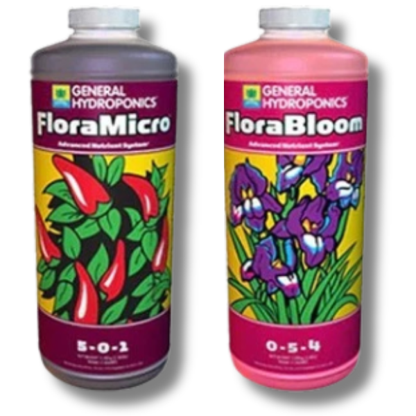 Flora Micro & Flora Bloom Nutrient 946ml x2 - General Hydroponics-Off Grid Living Supplies