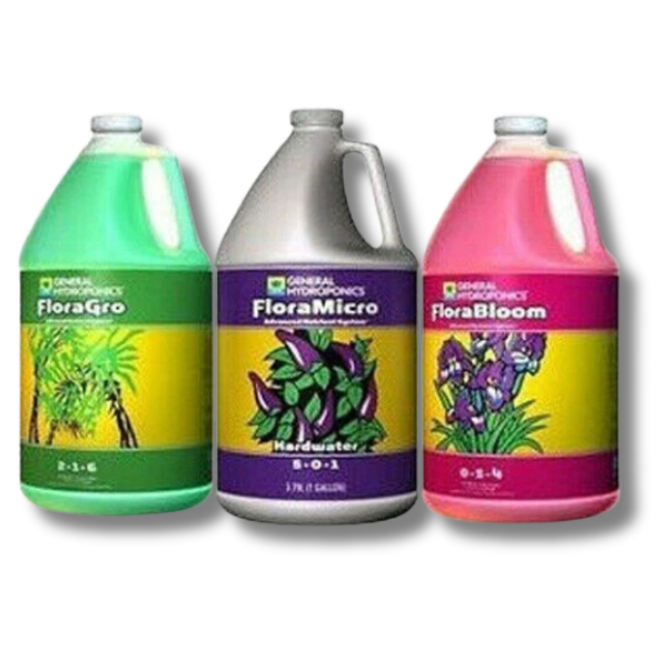 Flora Micro Flora Gro Flora Bloom 3x3.79L Combo Kit - General Hydroponics-Off Grid Living Supplies