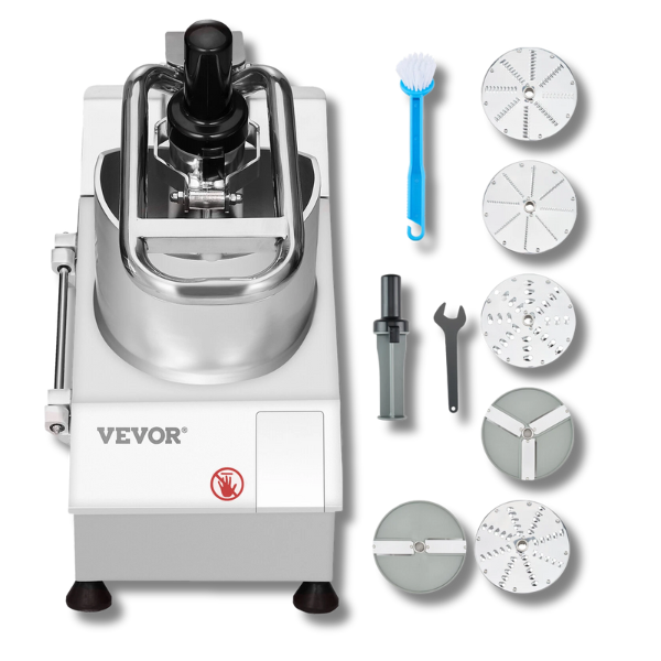 Food Processor & Vegetable Chopper with 6 Blades - Stainless Steel-Off Grid Living Supplies Australia