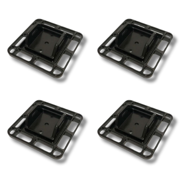 Foot Plate For Drop Down Leg Black Pack of 4-Off Grid Living Supplies Australia