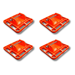Foot Plate For Drop Down Leg Orange Pack of 4-Off Grid Living Supplies Australia