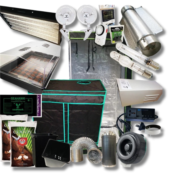 Full Stage Grow Tent Combo with HPS / MH Lamps and Flood & Drain Tray-Off Grid Living Supplies