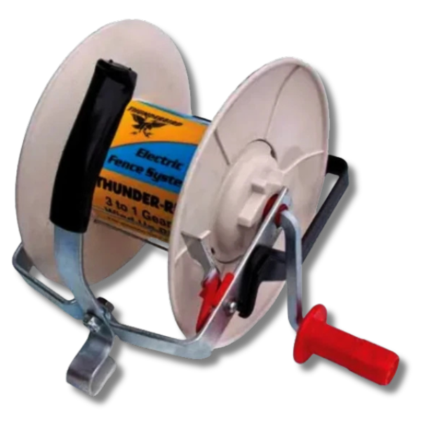 Geared Strip Grazing Wind-Up Reel for Electric Fence Tape & Poly Wire - Temporary Fence Use-Off Grid Living Supplies Australia