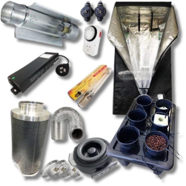 Grow Tent 600W Digital HPS Light Cool Tube Ventilation Watering System-Off Grid Living Supplies