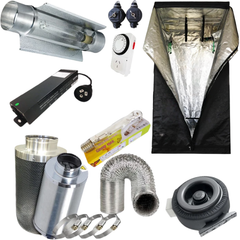 Grow Tent Combo with 600W Digital Ballast, Cool Tube and Ventilation Silencer-Off Grid Living Supplies