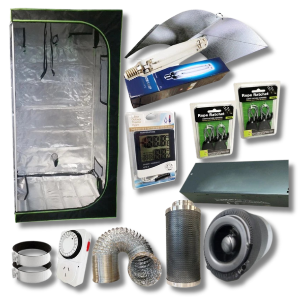 Grow Tent with 1000W HPS/MH Wing Reflector, Duct Fan and Carbon Filter Ventilation-Off Grid Living Supplies