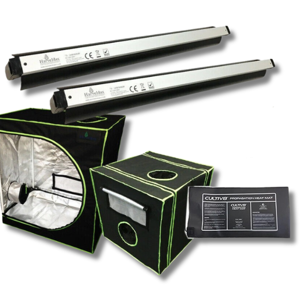Grow Tent with Nano T5 Light Seedling Cloning Cutting and Heat Mat Kit-Off Grid Living Supplies