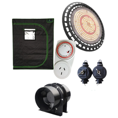 Grow Tent with UFO Samsung LED 4000K and Red Light and Fan Duct Kit-Off Grid Living Supplies