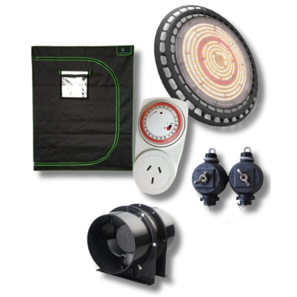 Grow Tent with UFO Samsung LED 4000K and Red Light and Fan Duct Kit-Off Grid Living Supplies