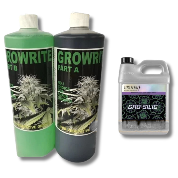 Growrite A&B Vegetative Stage Nutrient or GRO Silic Additive - Growrite-Off Grid Living Supplies