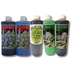 Growrite A&B with Add Bud Flowering & Growing Nutrient 5x1L - Budrite-Off Grid Living Supplies