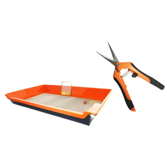 Harvest Trim Tray with 150 Micron Screen Pollen Triclones Ash Collector Pruner Kit-Off Grid Living Supplies