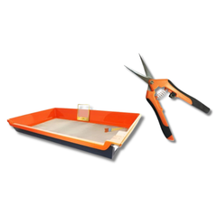 Harvest Trim Tray with 150 Micron Screen Pollen Triclones Ash Collector Pruner Kit-Off Grid Living Supplies