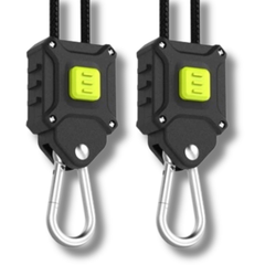 Heavy Duty Pulley Rope Hanger with Ratchet Lifting Lanyard for Outdoor Tents-Off Grid Living Supplies