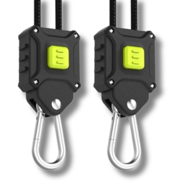 Heavy Duty Pulley Rope Hanger with Ratchet Lifting Lanyard for Outdoor Tents-Off Grid Living Supplies