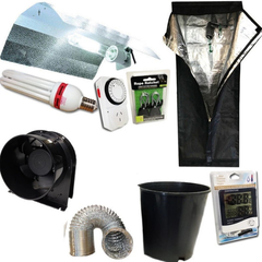 Hydroponics 0.6m Grow Tent Ventilation with Cocopeat Plant Starter Combo-Off Grid Living Supplies