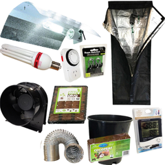 Hydroponics 0.6m Grow Tent Ventilation with Cocopeat Plant Starter Combo-Off Grid Living Supplies