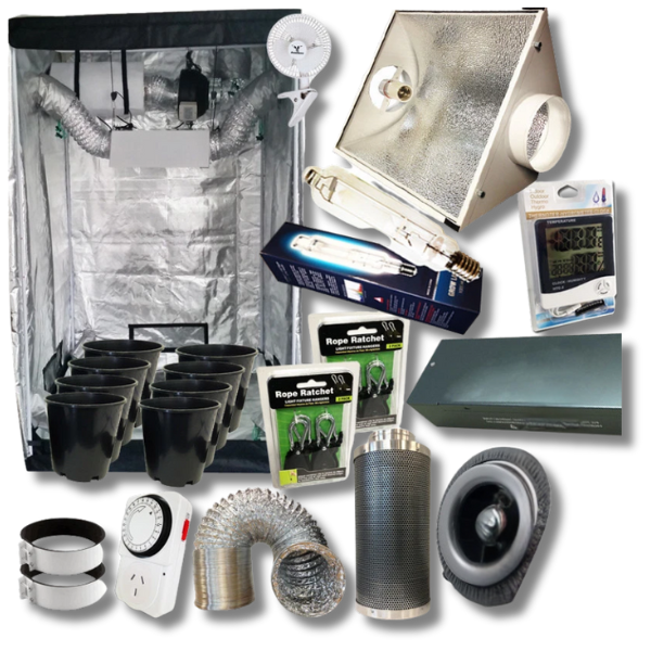 Hydroponics 1000W MH Grow Light Tent with 6 Inch Cool Vent and 150mm Pots Combo-Off Grid Living Supplies