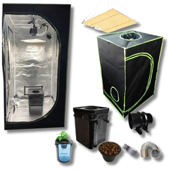 Hydroponics 50W LED Panel Grow Light Kit with 4 Inch Vent Fan and DWC Grow Tent Setup-Off Grid Living Supplies