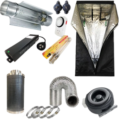 Hydroponics 600W 1x1x2m Grow Tent Digital Ballast Cool Tube Lighting-Off Grid Living Supplies