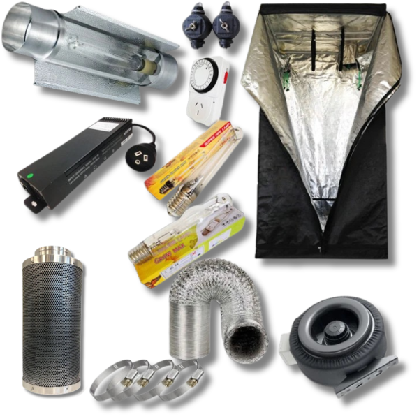 Hydroponics 600W 1x1x2m Grow Tent Digital Ballast Cool Tube Lighting-Off Grid Living Supplies