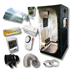 Hydroponics 60x60x160cm Mylar Grow Tent with 250W MH Wing Shade Light and Inline Fan-Off Grid Living Supplies
