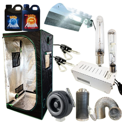Hydroponics 80x80x160cm Grow Tent with 250W HPS/MH Lighting and 4 Inch Vent Nutrient Kit-Off Grid Living Supplies