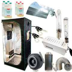 Hydroponics 80x80x160cm Grow Tent with 250W HPS/MH Lighting and 4 Inch Vent Nutrient Kit-Off Grid Living Supplies