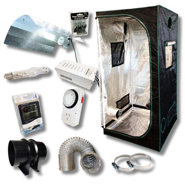Hydroponics 80x80x160cm Mylar Grow Tent with 600W MH Vega Grow Light and Ventilation-Off Grid Living Supplies