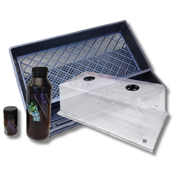Hydroponics Cloning Propagation Dome with Clonex Gel CCS Mesh Tray-Off Grid Living Supplies