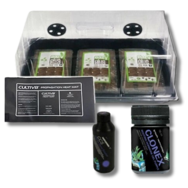 Hydroponics Eazy Plug Seeding Cloning Dome with 36 Cells Plug Heat Mat Cloning Kit-Off Grid Living Supplies