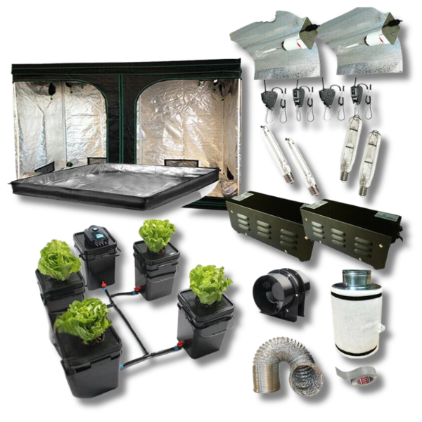 Hydroponics Grow Tent HPS MH Grow Light Deep Water Culture System Fan Filter Kit-Off Grid Living Supplies