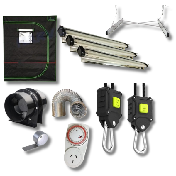 Hydroponics Grow Tent Setup with 3x HO T5 Grow Lights - Harvemax-Off Grid Living Supplies