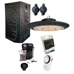Hydroponics LED Grow Tent Setup with 150W UFO LED Grow Light and DWC System-Off Grid Living Supplies