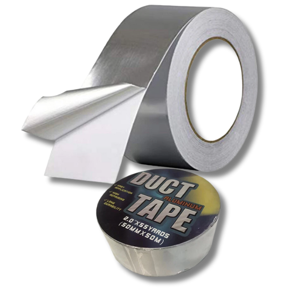 Hydroponics Pure Aluminium Foil Adhesive Sealing Duct Tape 50mm x 50m-Off Grid Living Supplies