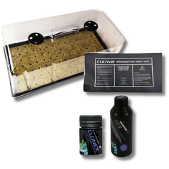 Hydroponics Seeding Cloning Dome Tray Lid with 98 Rockwool Heat Mat Cloning Kit-Off Grid Living Supplies